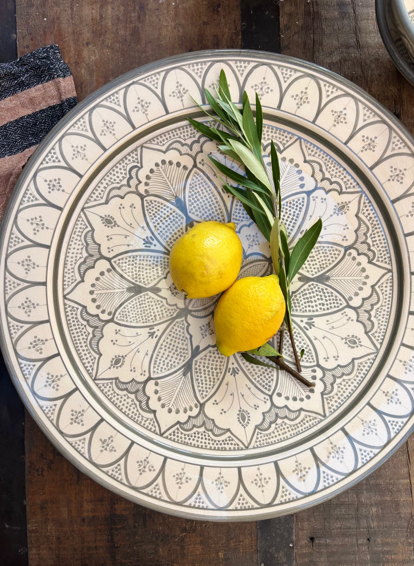 Marockanskt fat 'Safi' Grey