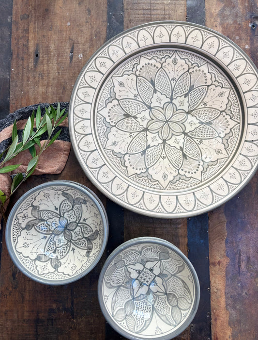 Marockanskt fat 'Safi' Grey