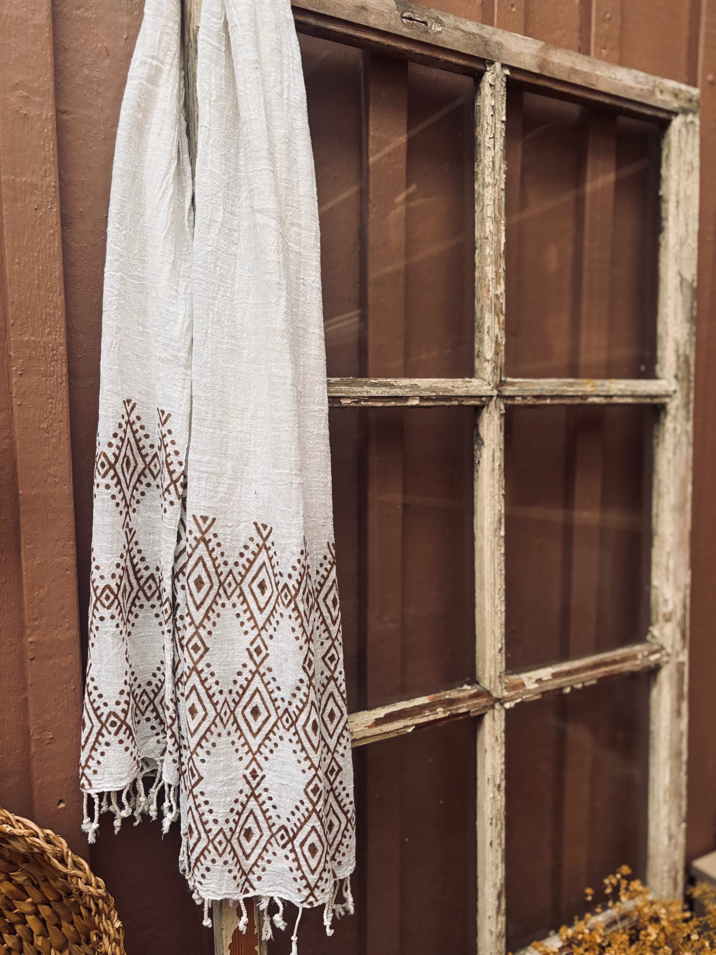 Boho Bomullssjal