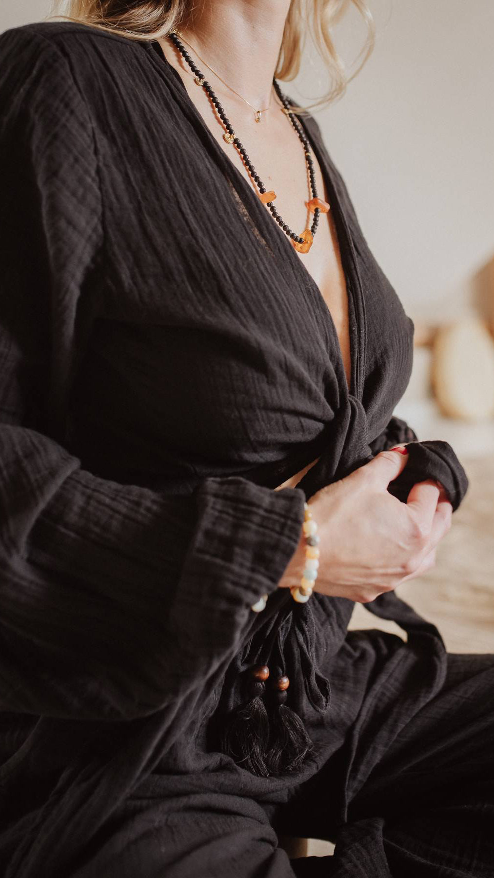 SAMSARA COLLECTION Halsband Lava Bärnsten