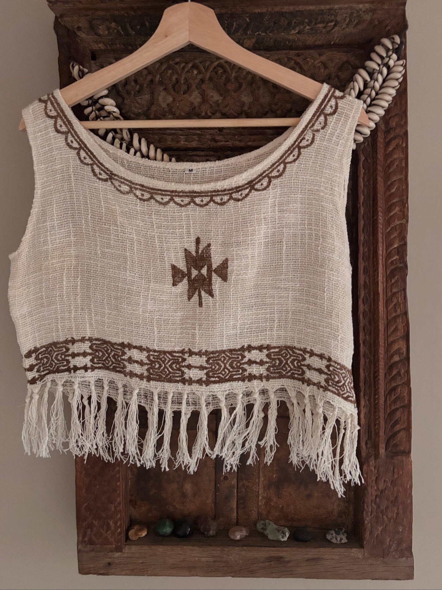 Boho-linne med fransar