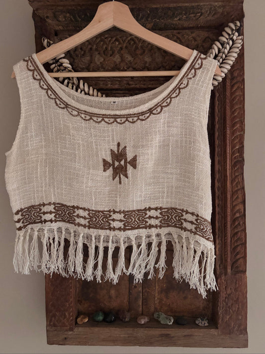 Boho-linne med fransar