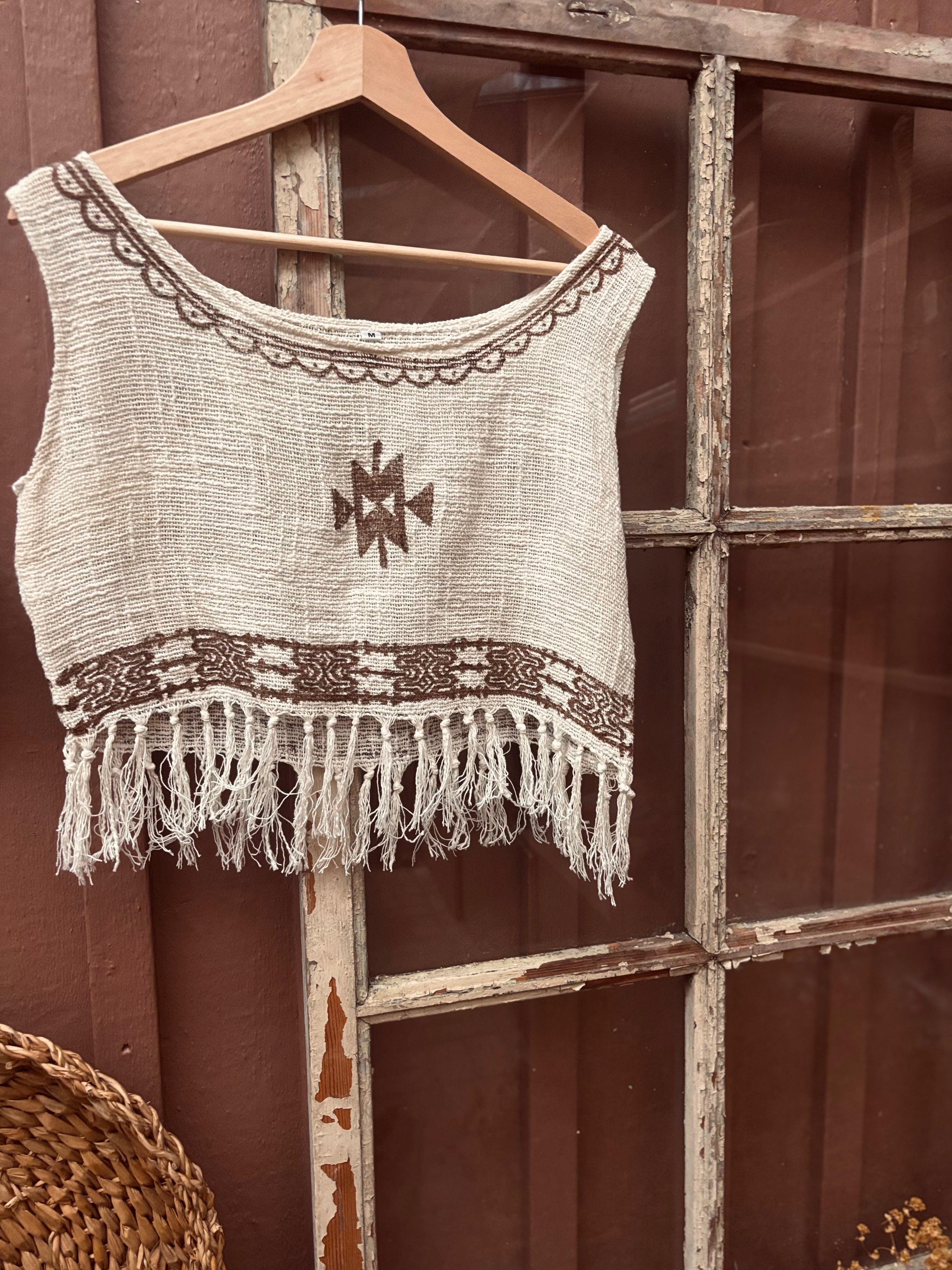 Boho-linne med fransar