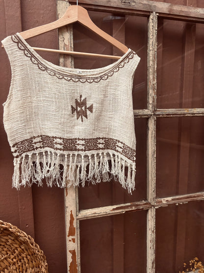 Boho-linne med fransar