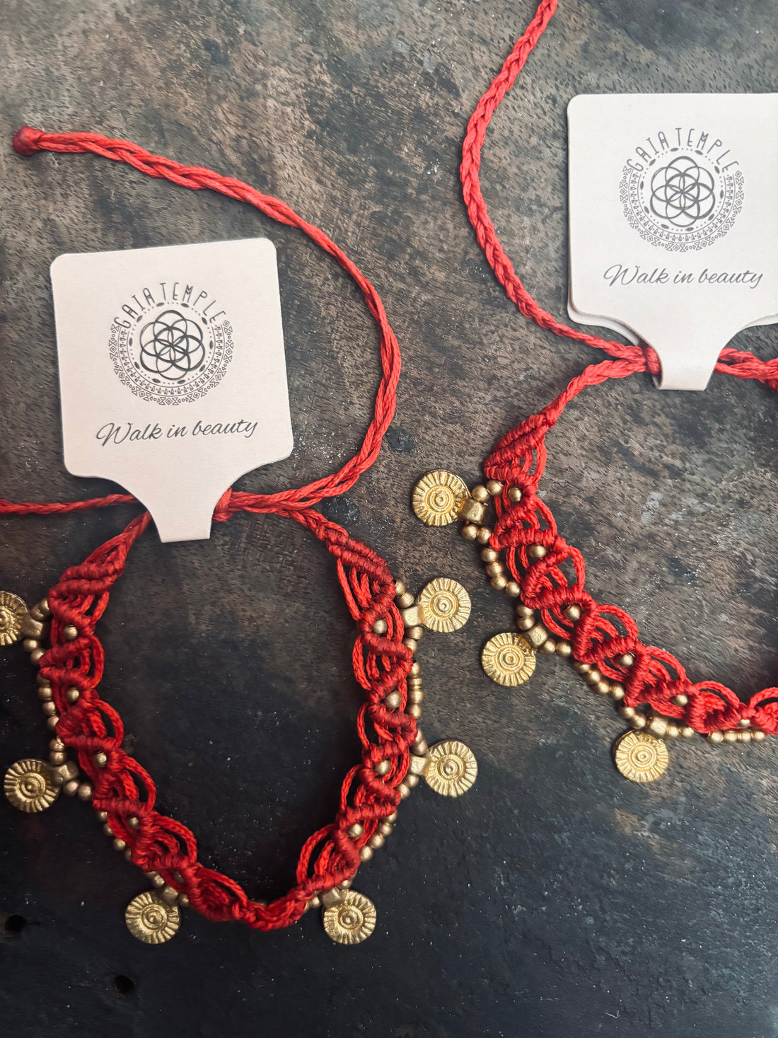 Golden Thread Dreams - Armband &amp; Fotlänk