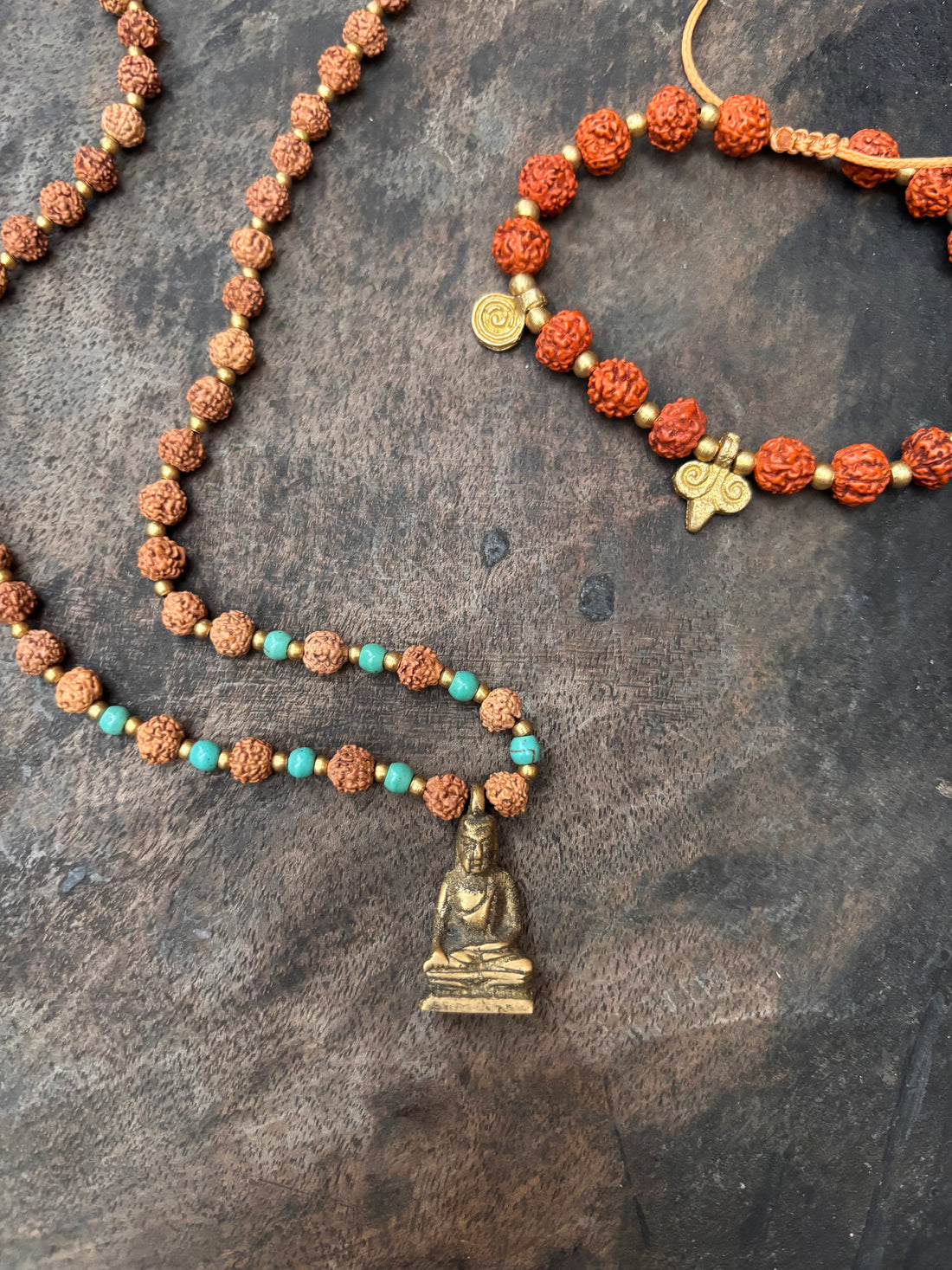 Halsband Rudraksha &amp; Buddha