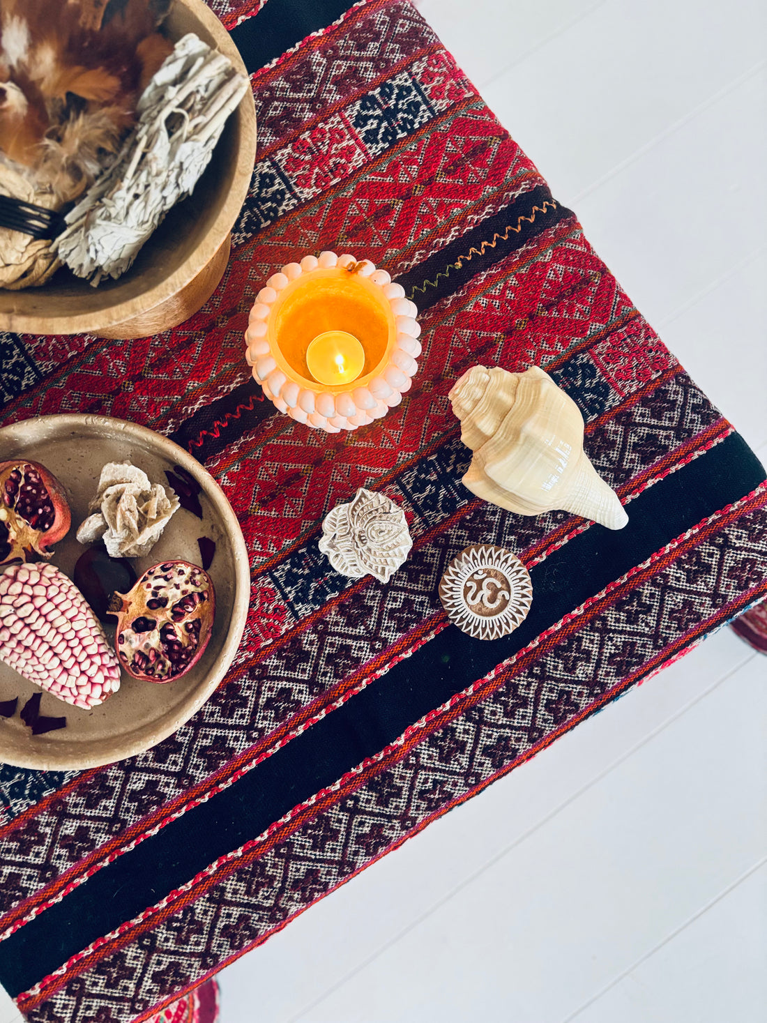 Vacker handvävd Altarduk från Peru