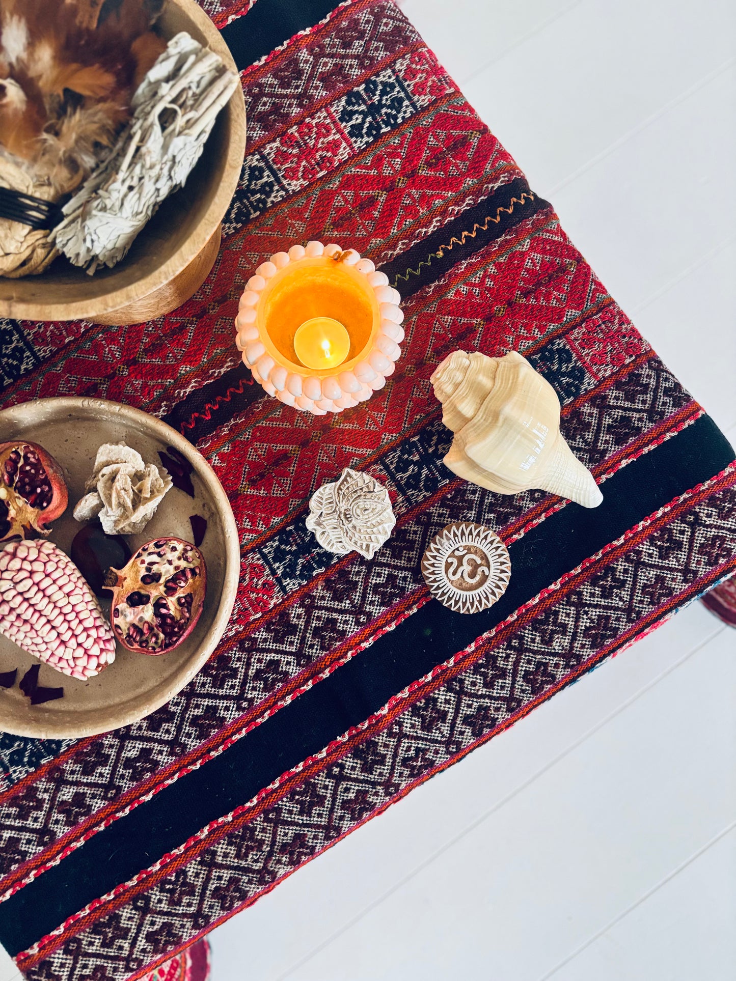 Vacker handvävd Altarduk från Peru